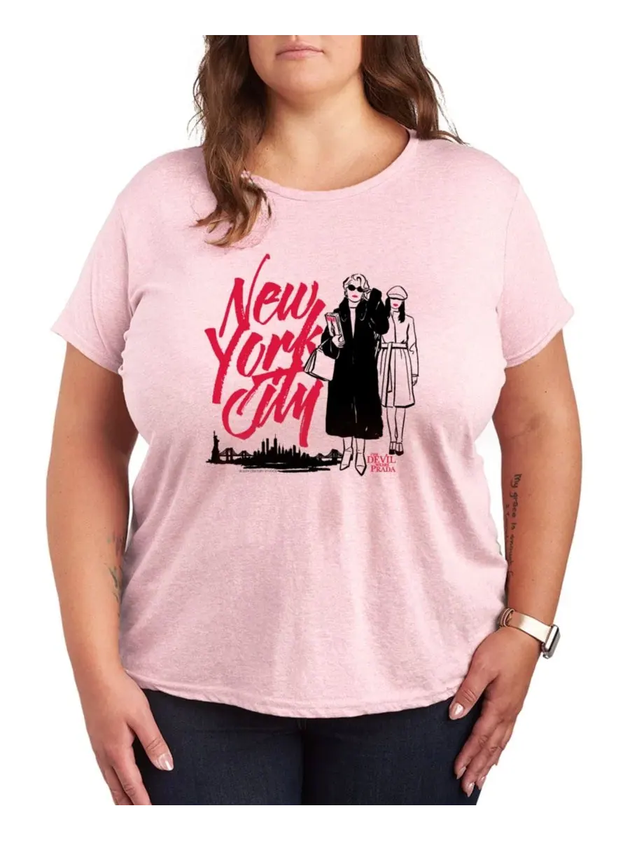 Футболка с коротким рукавом "Дьявол носит Prada" больших размеров, Нью-Йорк, Энди и Миранда Hybrid — изображение 6 из 6