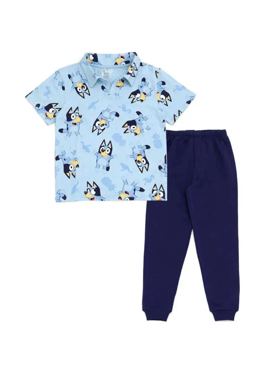 Комплект из поло и брюк Bluey Bluey Blue Navy — изображение 1 из 3, синий темно-синий