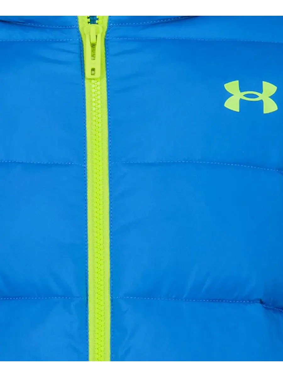 Куртка-пуховик с капюшоном, с полной застежкой-молнией, с принтом Under Armour — изображение 10 из 10, синий