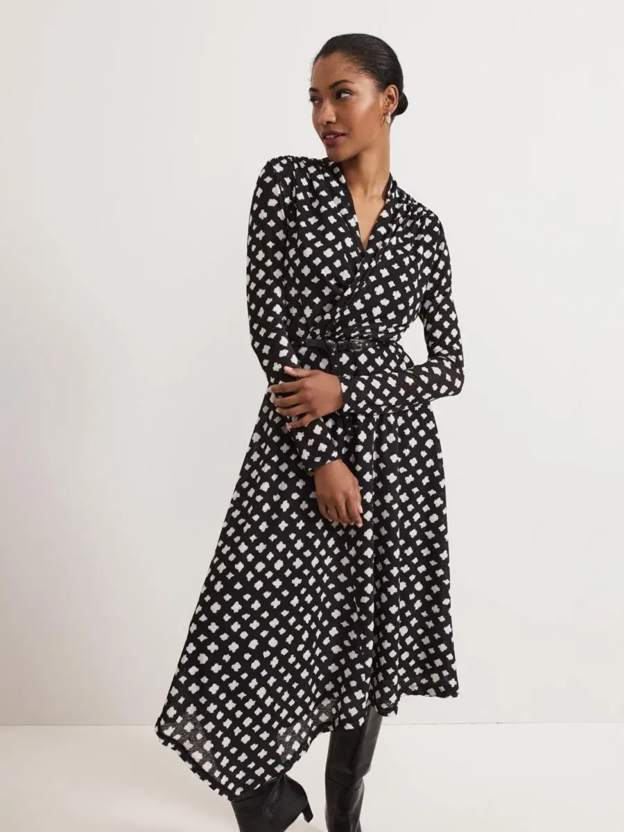 Платье-миди с запахом Caitlin Asymmetric Wrap Phase Eight — изображение 2 из 7, черный