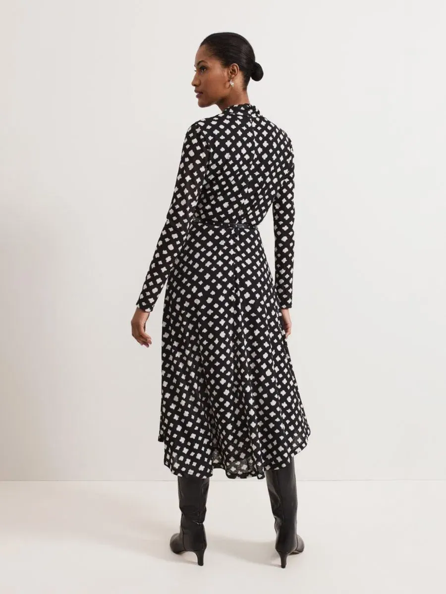 Платье-миди с запахом Caitlin Asymmetric Wrap Phase Eight — изображение 3 из 7, черный