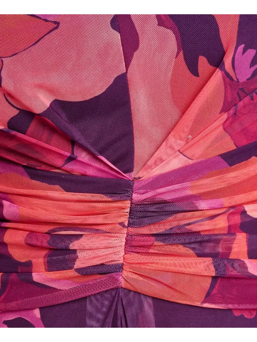 Платье-макси без рукавов с защипами на талии Petite V-Neck Ruched Waist Maxi Dress Eliza J — изображение 5 из 5