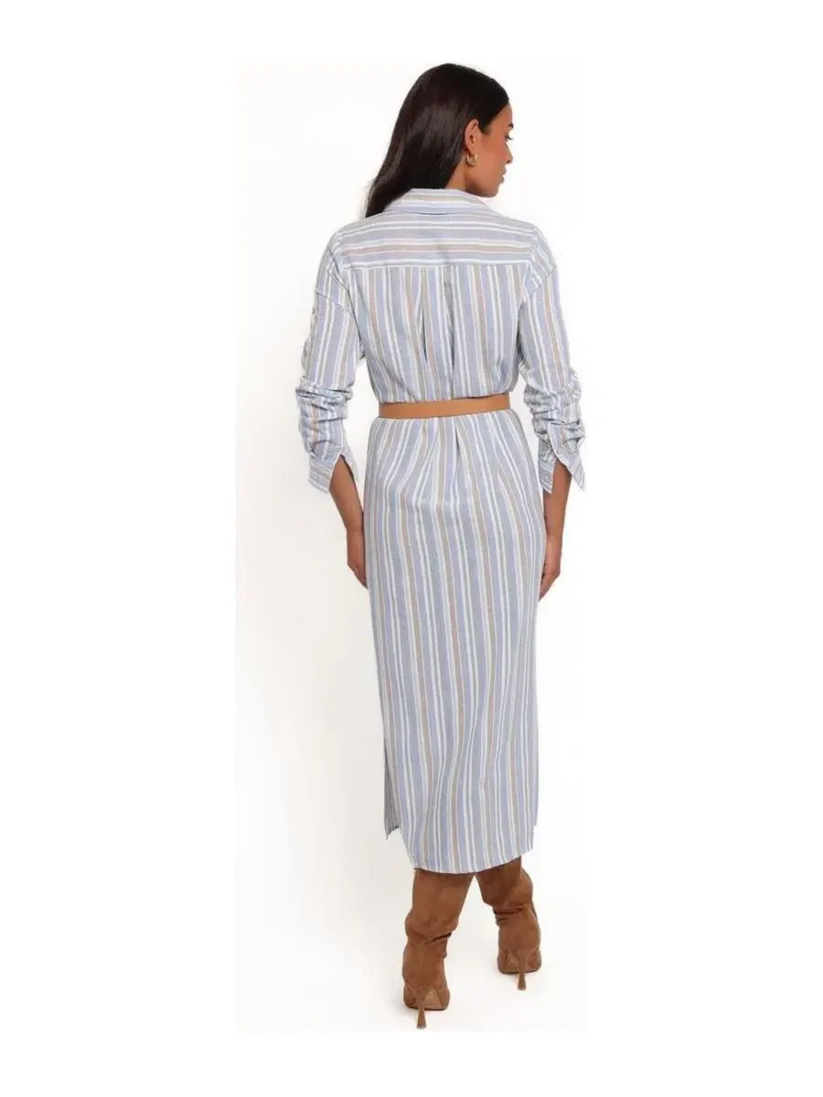 Платье-макси Caprice Long Sleeve Button Down Petal and Pup — изображение 3 из 4, синий