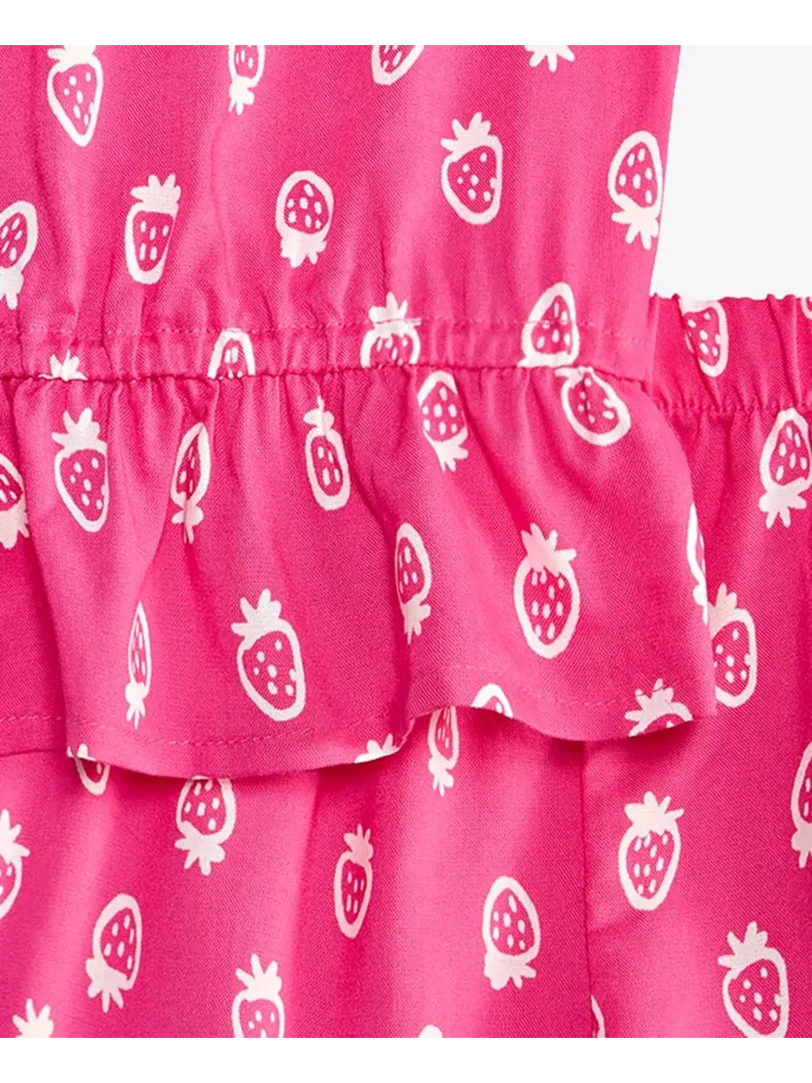 Комплект из топа с рукавами-воланами и шорт с ягодным принтом Epic Threads — изображение 3 из 3, розовый