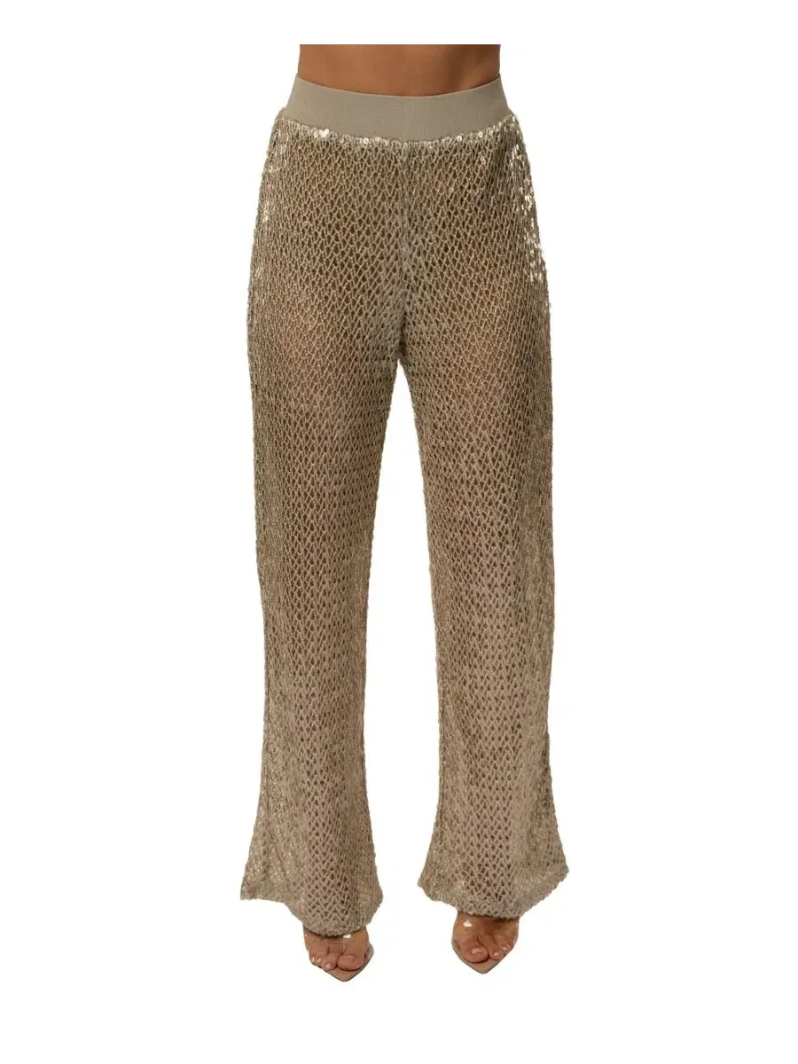 Брюки широкие с пайетками High Seas Sequin JLUXLABEL