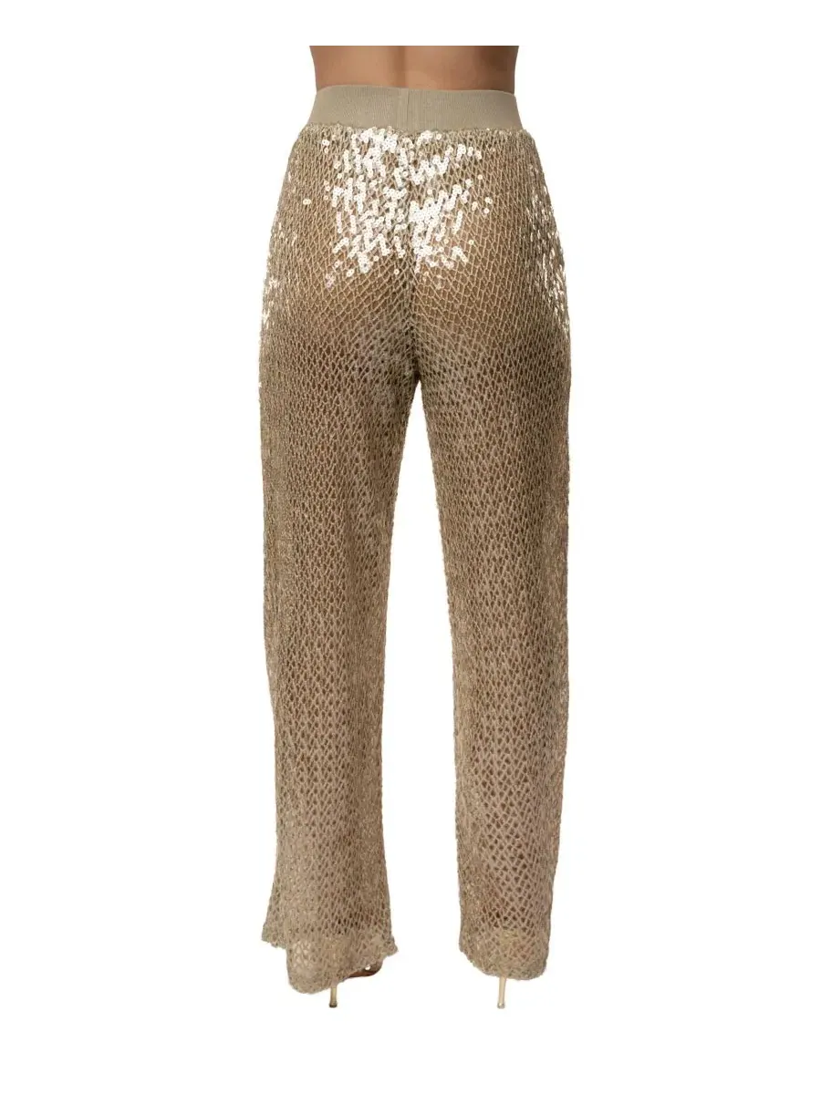 Брюки широкие с пайетками High Seas Sequin JLUXLABEL — изображение 8 из 9, шалфейный