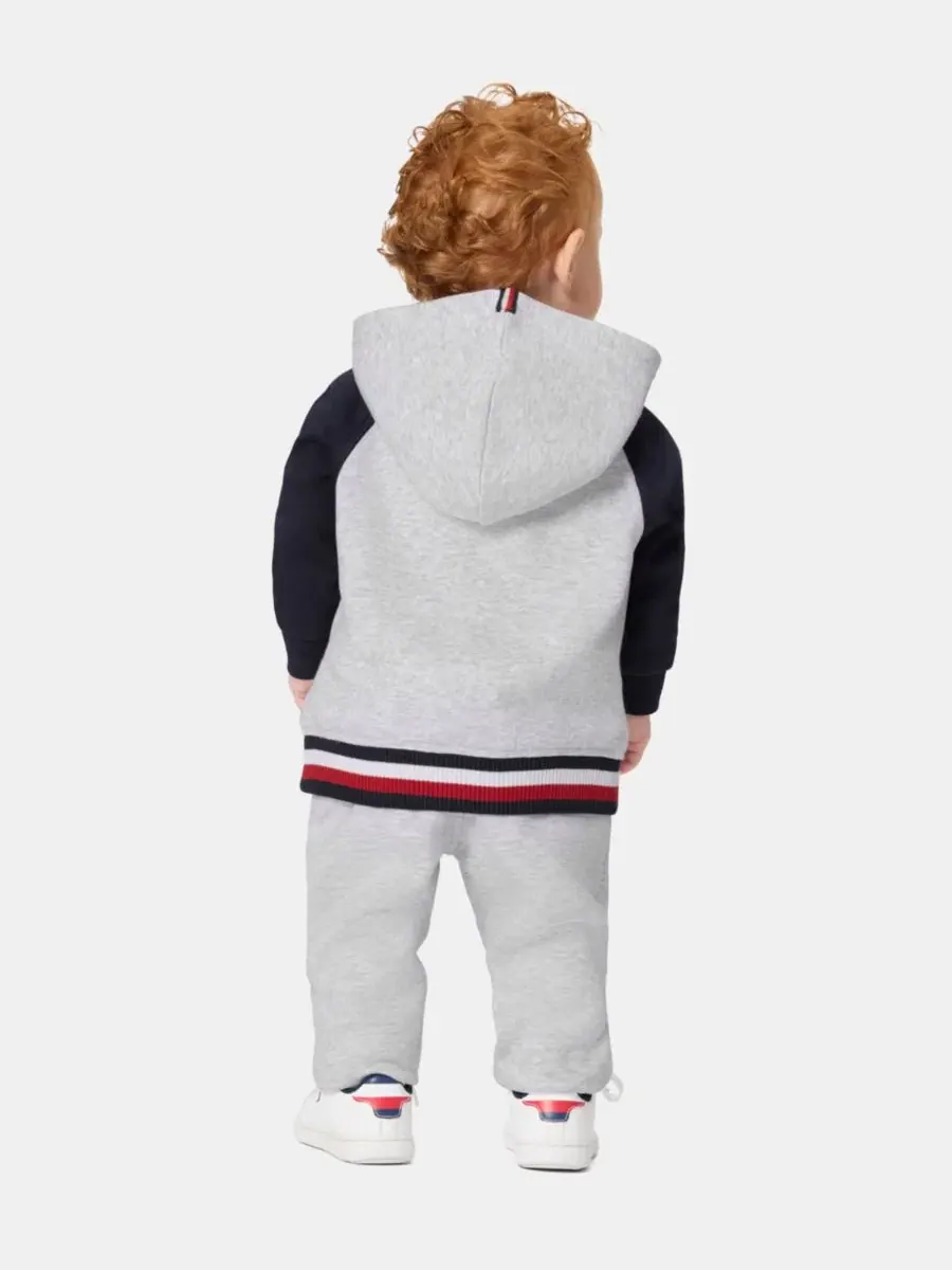 Комплект из худи и спортивных брюк с логотипом Tommy Hilfiger — изображение 3 из 8, серый/темно-синий