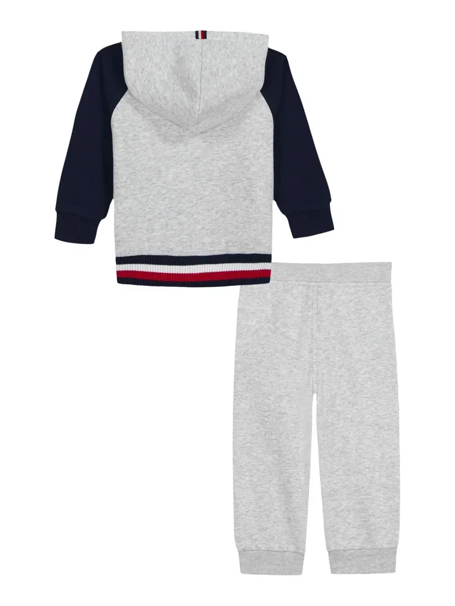 Комплект из худи и спортивных брюк с логотипом Tommy Hilfiger — изображение 5 из 8, серый/темно-синий