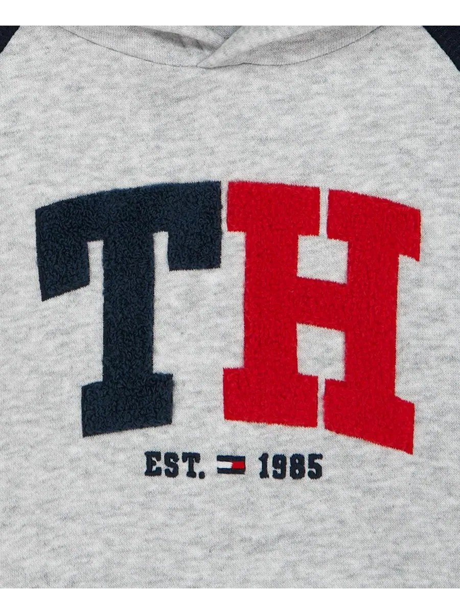 Комплект из худи и спортивных брюк с логотипом Tommy Hilfiger — изображение 8 из 8, серый/темно-синий