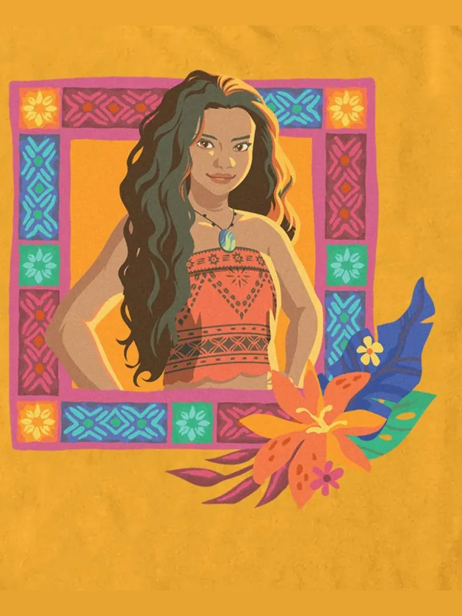 Футболка с принтом Moana Live Action Moana Bust Fifth Sun — изображение 3 из 3, золото