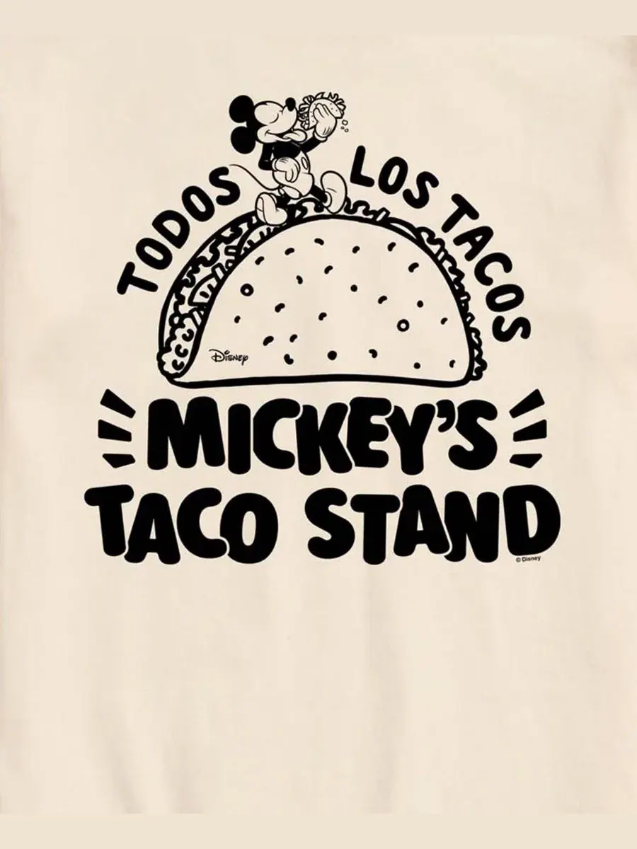 Футболка с принтом Mickeys Taco Stand AIRWAVES — изображение 3 из 3, бежевый