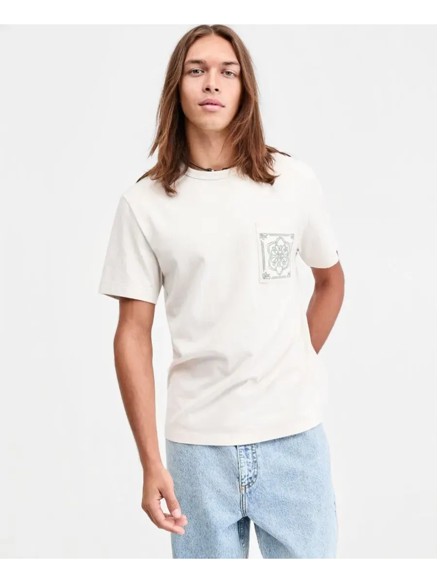 Мужская футболка с вышивкой Pocket Medallion Sun + Stone