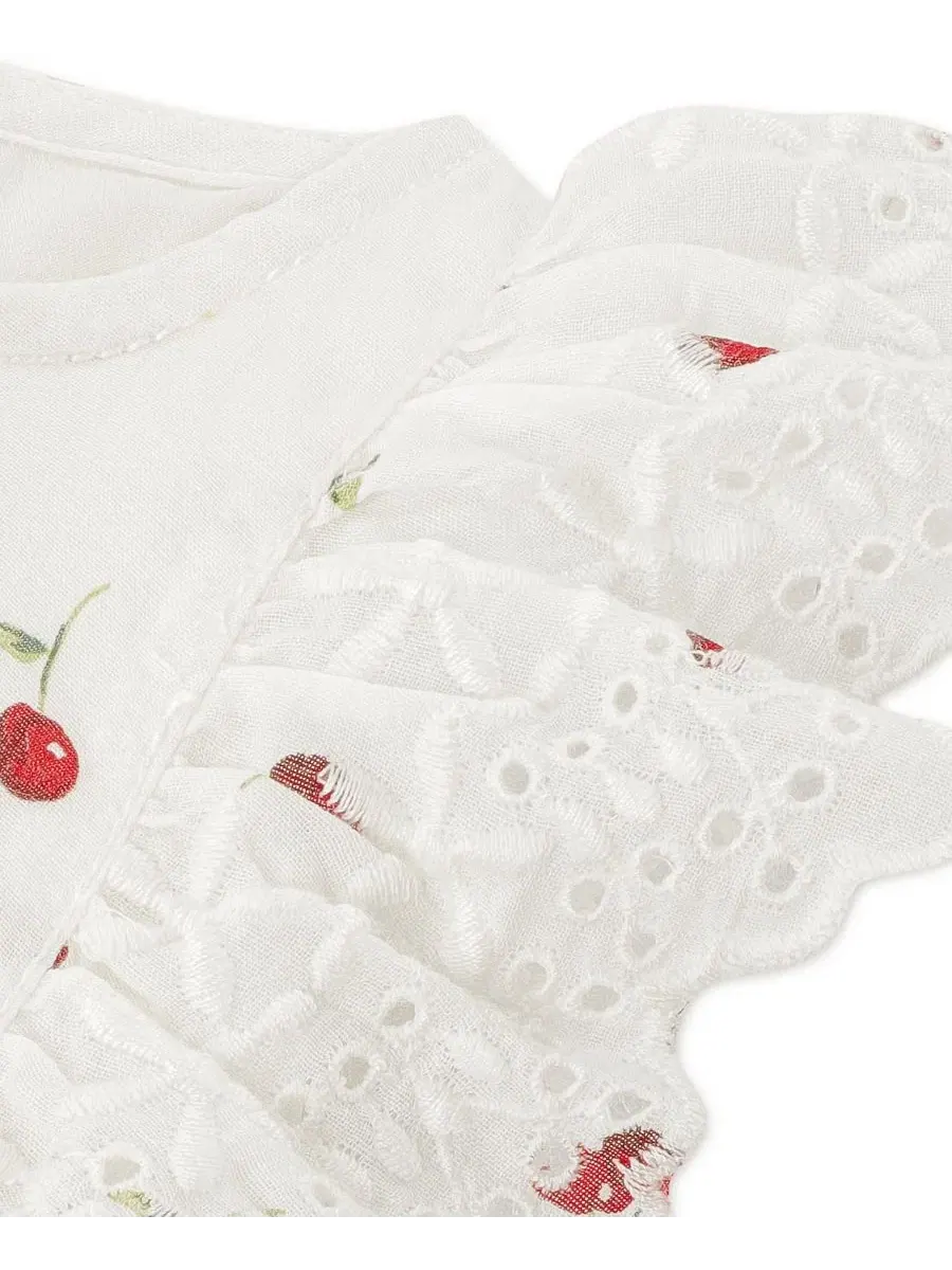 Комбинезон без рукавов из хлопкового вуаля, Abercrombie Kids — изображение 4 из 5, белый
