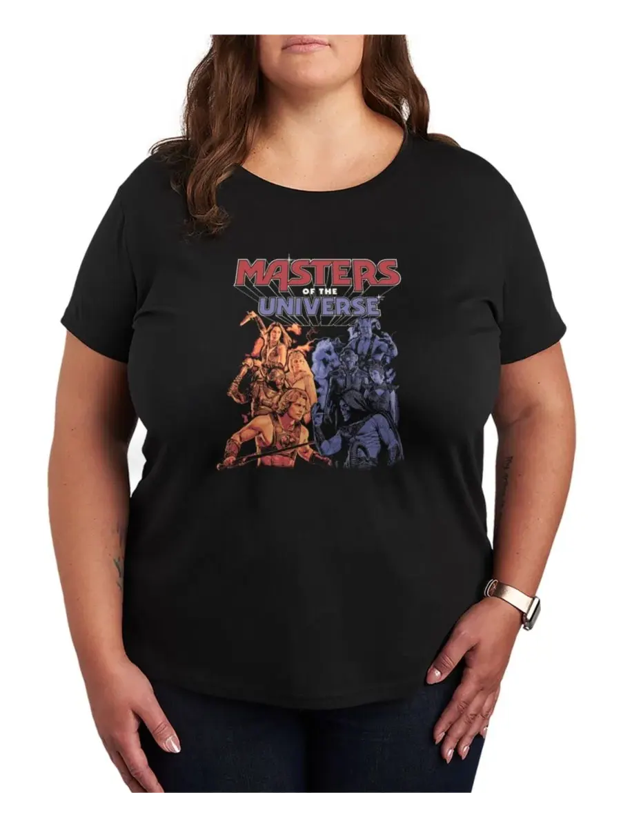 Футболка женская с принтом Heroes and Villains Hybrid Apparel — изображение 1 из 3, черный
