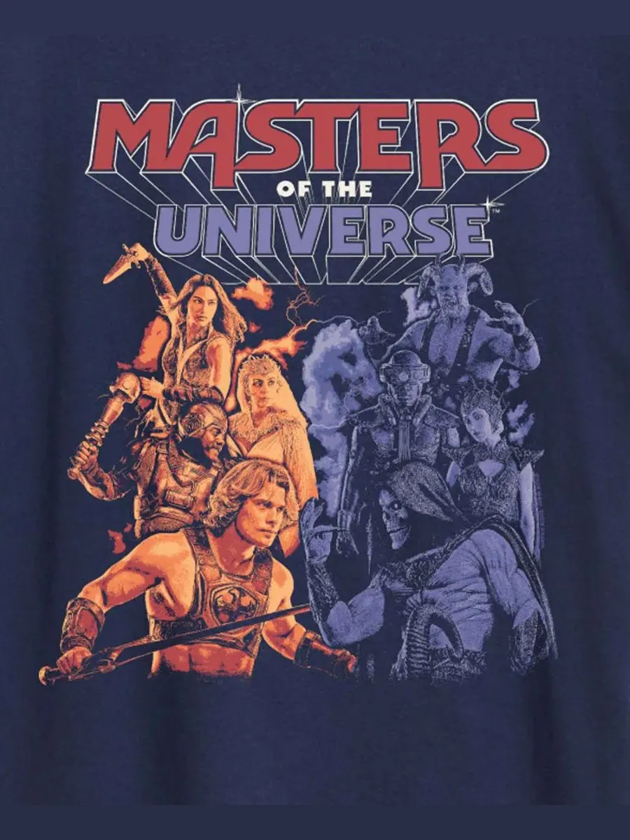 Футболка с длинным рукавом и принтом Masters of the Universe Hybrid Apparel — изображение 3 из 3, темно-синий