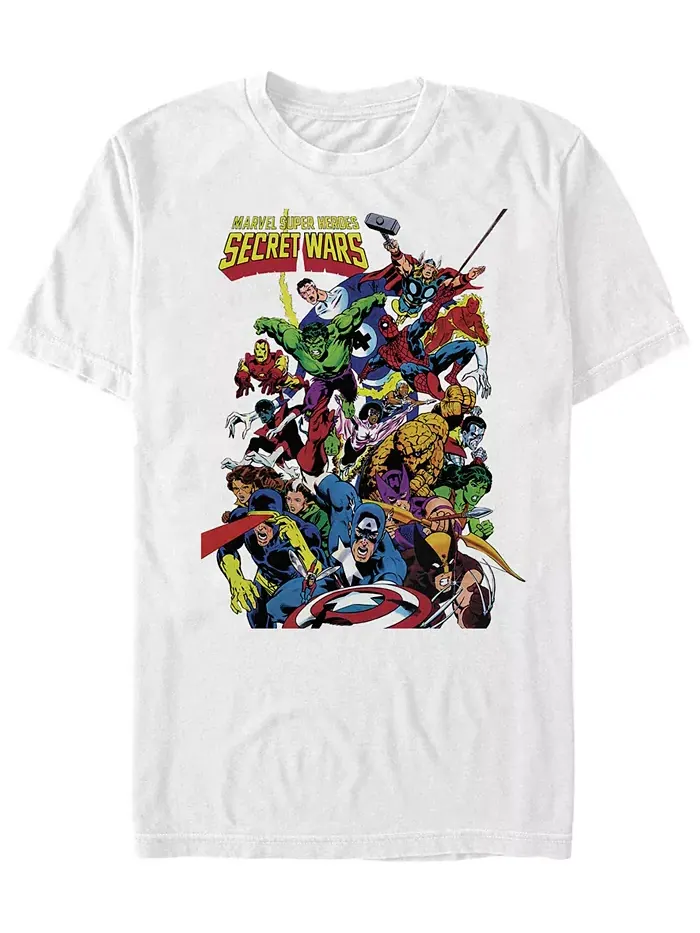 Футболка мужская Marvel Classic Comics Super Heroes Secret Wars Cover с коротким рукавом Fifth Sun — изображение 1 из 1