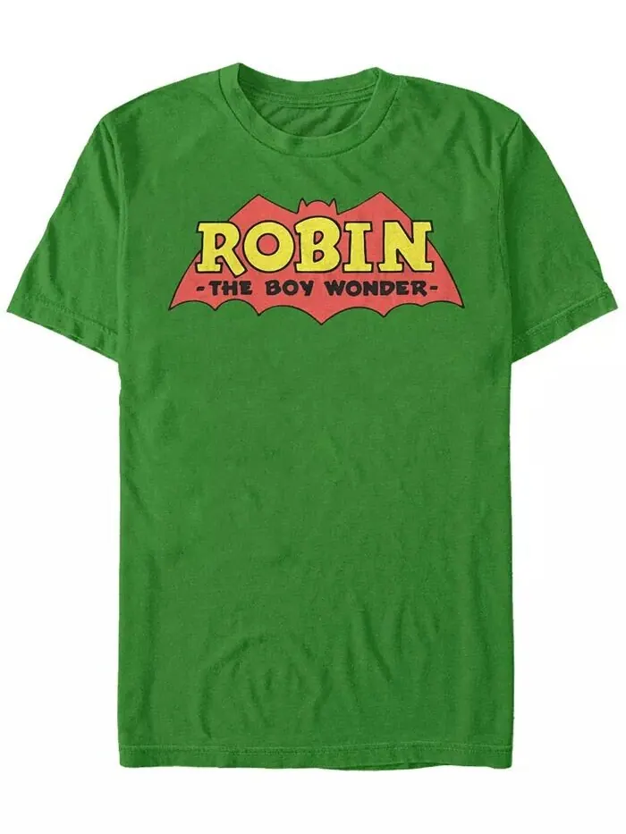 Мужская футболка с короткими рукавами и логотипом DC Batman Robin The Boy Wonder Fifth Sun