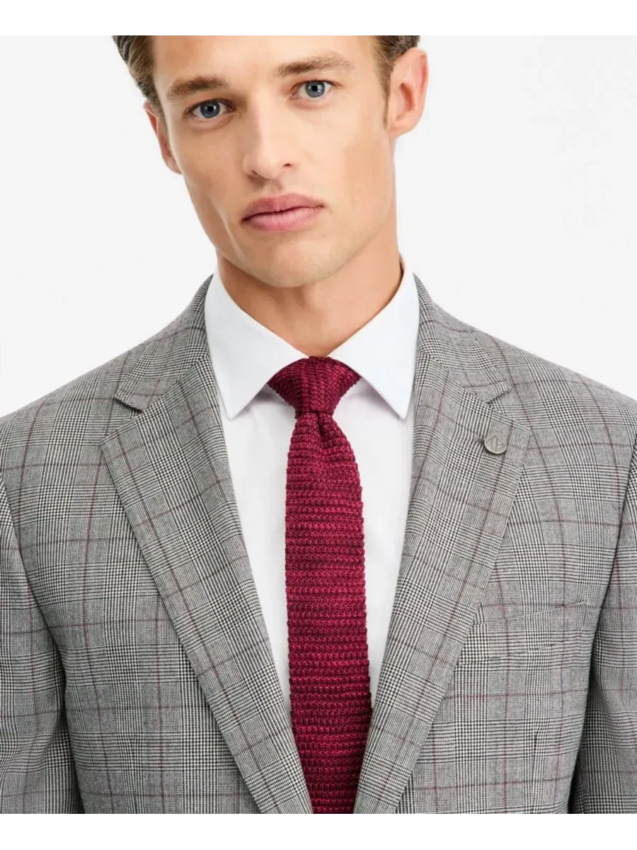 Костюм-тройка мужской в клетку с приталенным кроем Ted Baker — изображение 3 из 4, серый