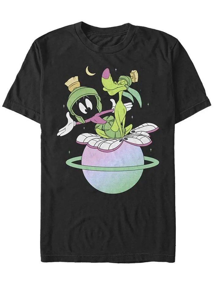 Мужская футболка с коротким рукавом Looney Tunes Marvin Planet Fifth Sun — изображение 1 из 1, черный