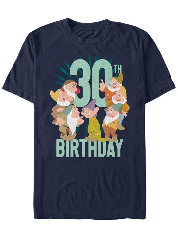 Мужская футболка с короткими рукавами и надписью «Dwarves Thirty Birthday» Fifth Sun — изображение 1 из 1, темно-синий