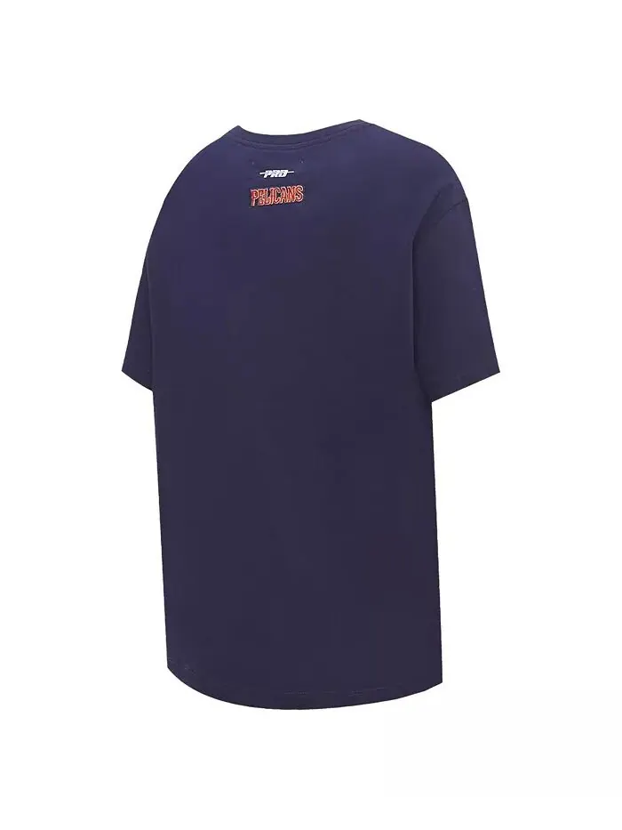 Женская футболка Navy New Orleans Pelicans Script Boyfriend Pro Standard — изображение 4 из 4