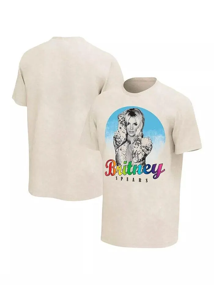 Футболка мужская Oatmeal Britney Spears Rainbow Logo Washed Philcos — изображение 1 из 3
