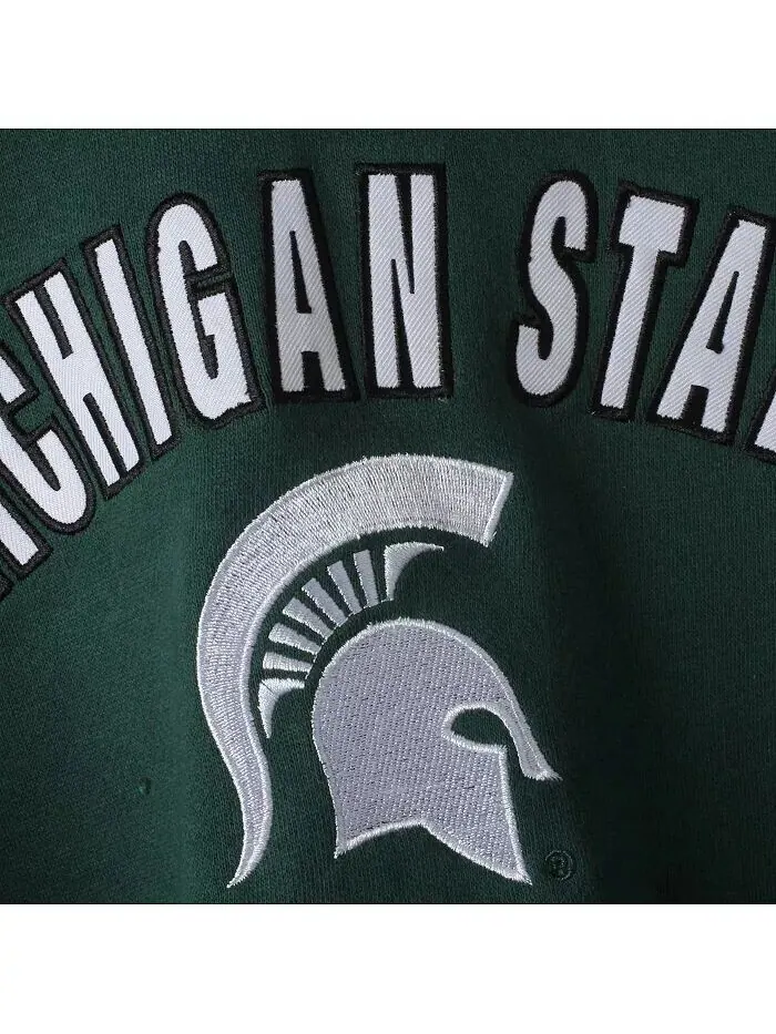 Женская зеленая толстовка с капюшоном Michigan State Spartans Arch and Logo 1 Colosseum — изображение 2 из 3