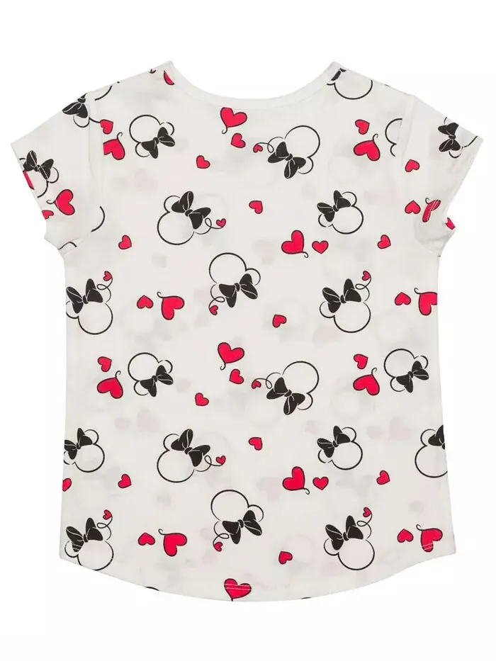 Футболка с коротким рукавом и платье Minnie Hearts для маленьких девочек, комплект из 2 предметов — изображение 7 из 8