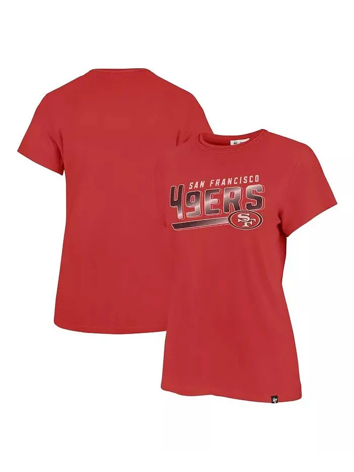 Женская алая потертая футболка San Francisco 49ers Pep Up Frankie '47 Brand — изображение 1 из 3