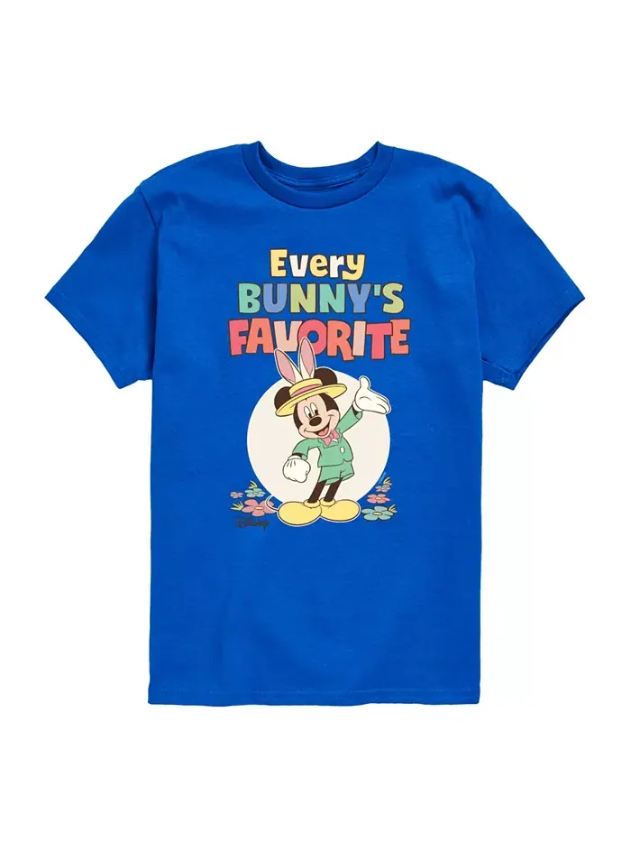 Футболка с принтом "Mickey Every Bunny's Favorite" для мальчиков старшего возраста Disney — изображение 1 из 3, синий