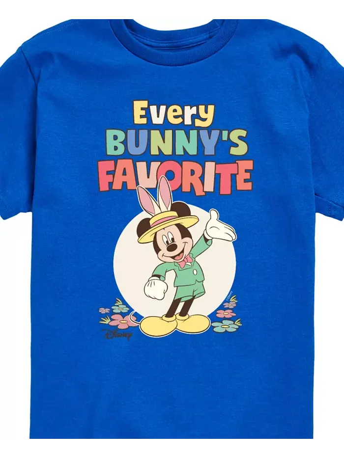 Футболка с принтом "Mickey Every Bunny's Favorite" для мальчиков старшего возраста Disney — изображение 3 из 3, синий