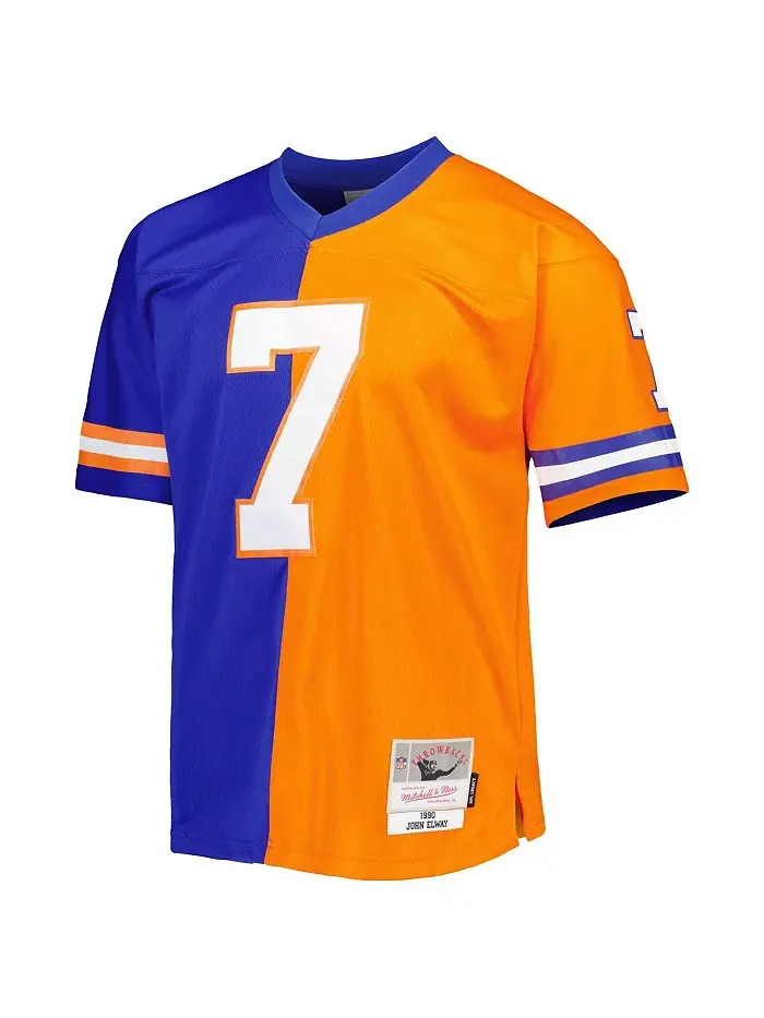 Мужская реплика джерси Denver Broncos 1990 Split Legacy John Elway Royal — изображение 2 из 2, оранжевый