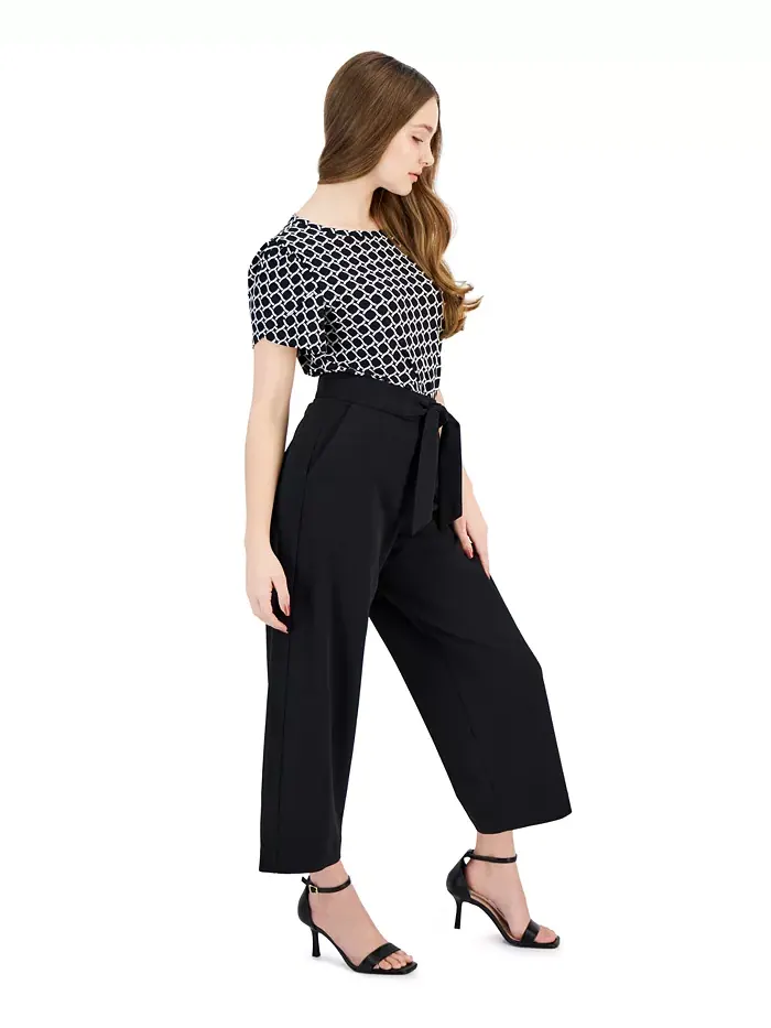Укороченные брюки Anne Klein Essentials Petite Wide-Leg — изображение 3 из 3, черный