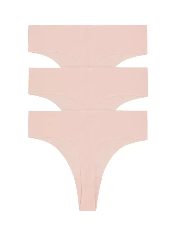 Женские трусики-стринги Litewear Cut Anywear, 3 шт DKNY — изображение 1 из 2, ванильный