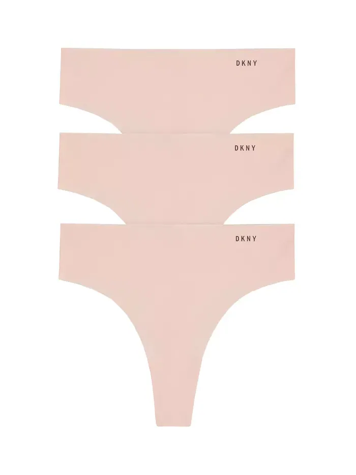Женские трусики-стринги Litewear Cut Anywear, 3 шт DKNY — изображение 2 из 2, ванильный