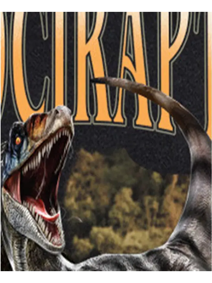 Мужская футболка Jurassic World Rebirth с принтом велоцираптора Airwaves — изображение 3 из 3, черный