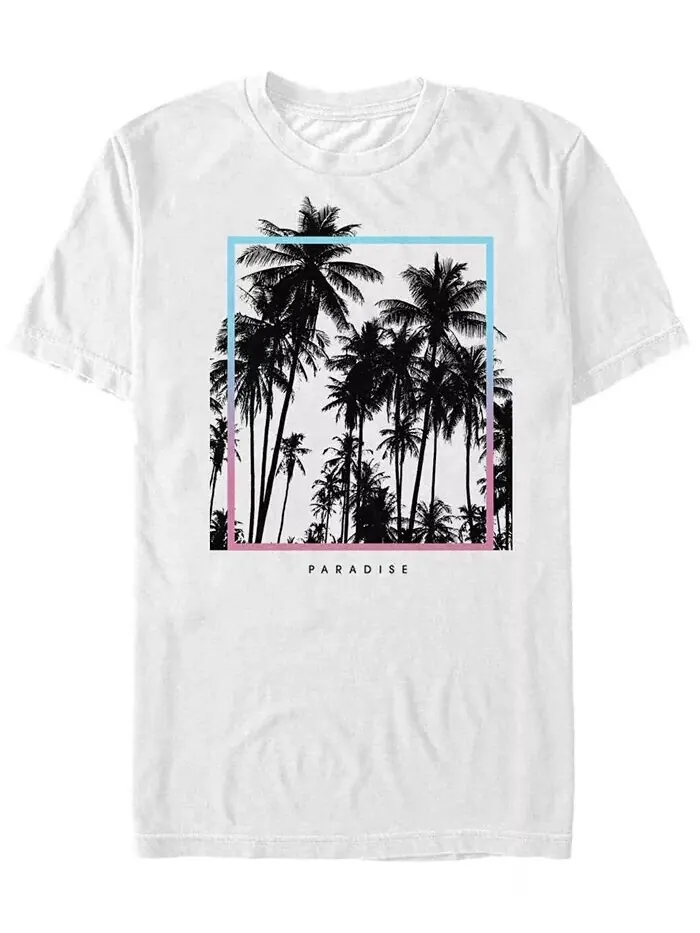 Мужская футболка Paradise Palms с коротким рукавом и круглым вырезом Fifth Sun — изображение 1 из 1, белый