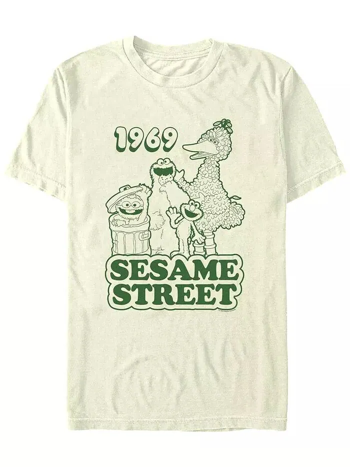 Футболка мужская с коротким рукавом Sesame Street Sesame 1969 Group Fifth Sun — изображение 1 из 1, прозрачный