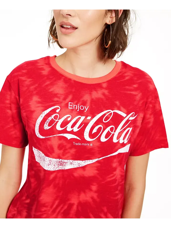 Футболка с тай-дай эффектом Coca-Cola для подростков Love Tribe — изображение 3 из 3, красный