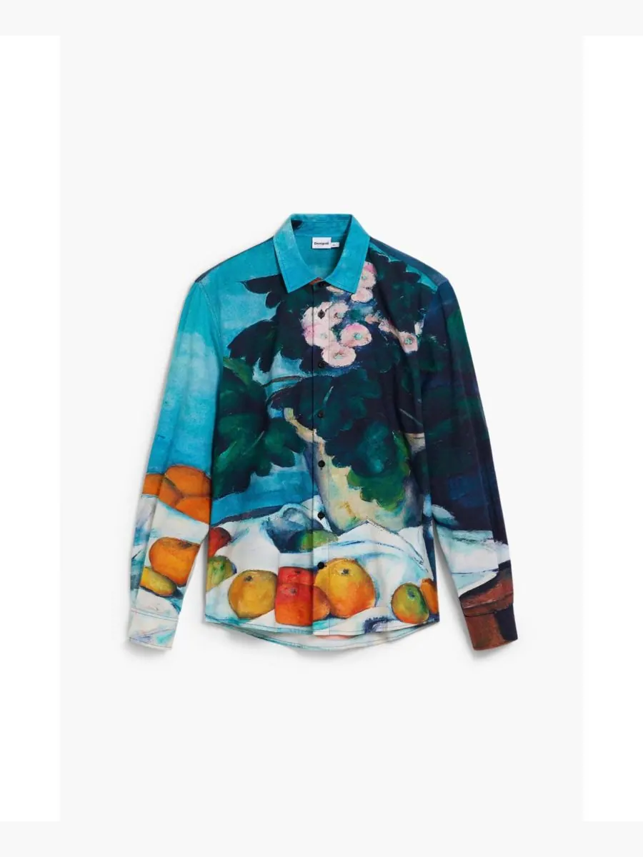Мужская клетчатая рубашка Натюрморт Desigual — изображение 6 из 6, светлый синий