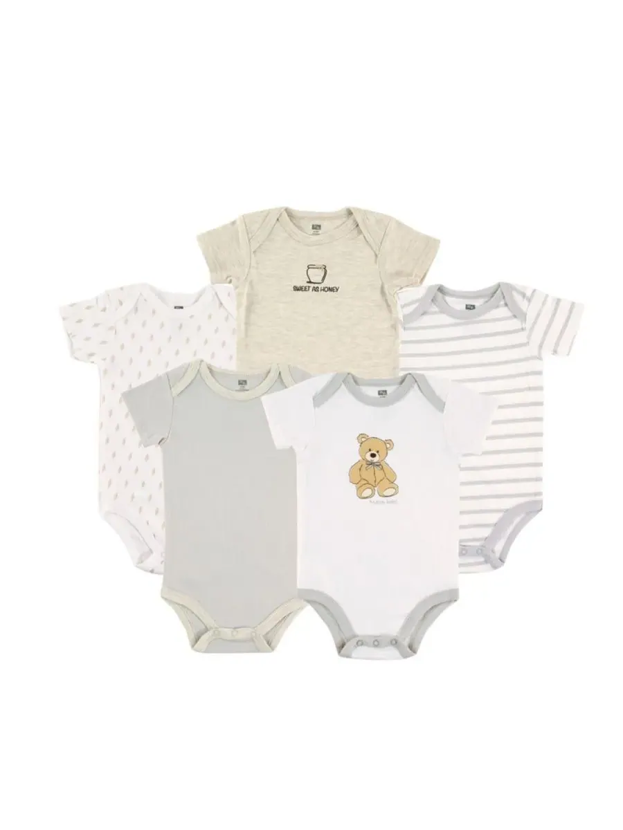 Комплект из пяти хлопковых комбинезонов-боди Hudson Baby, Bear — изображение 1 из 2