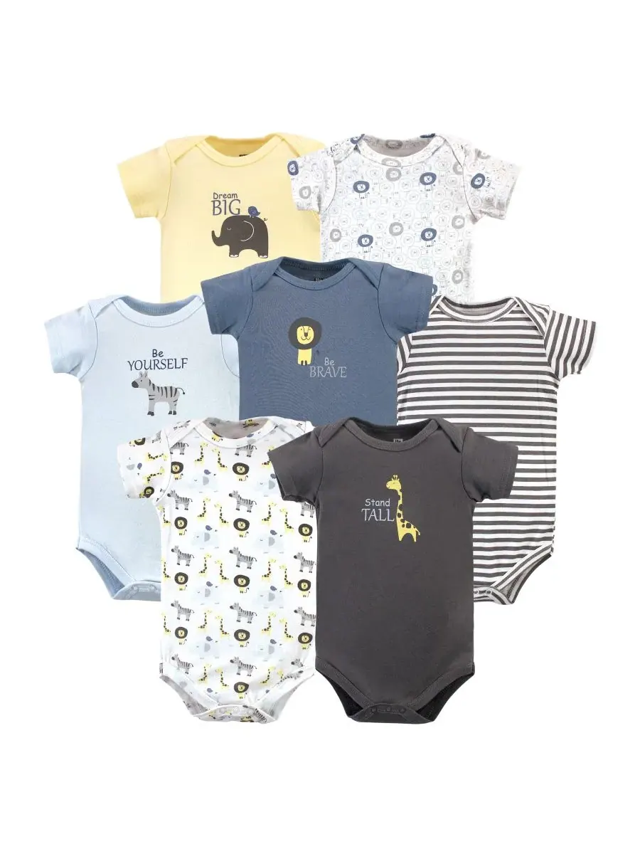 Набор из 7 хлопковых боди Hudson Baby — изображение 1 из 6, сафари