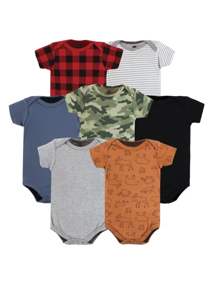 Набор из 7 хлопковых боди Hudson Baby, Into The Woods Prints — изображение 1 из 9
