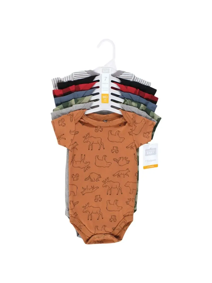 Набор из 7 хлопковых боди Hudson Baby, Into The Woods Prints — изображение 2 из 9