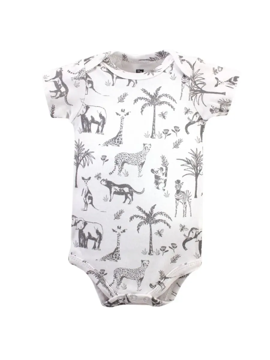 Набор из 7 хлопковых боди Hudson Baby, Vintage Safari — изображение 2 из 7