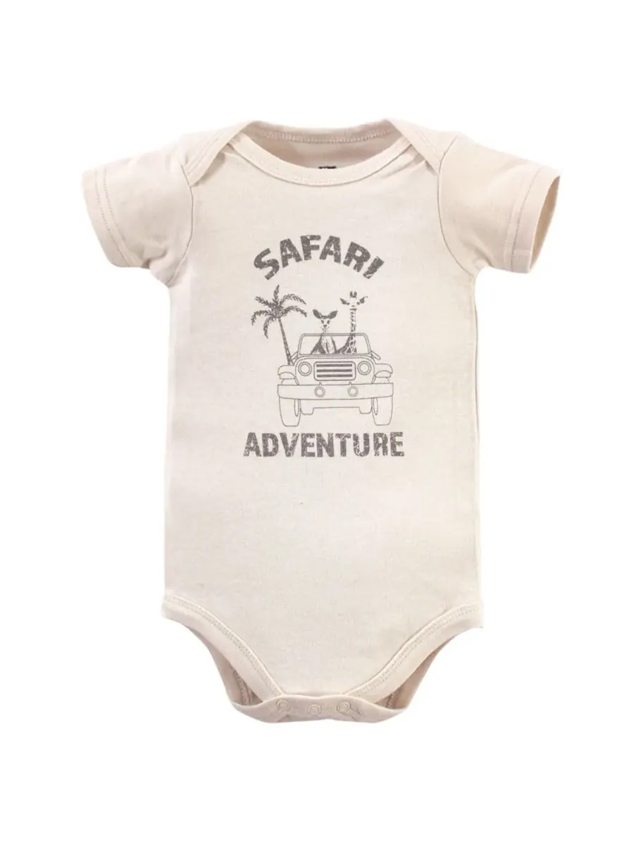 Набор из 7 хлопковых боди Hudson Baby, Vintage Safari — изображение 4 из 7