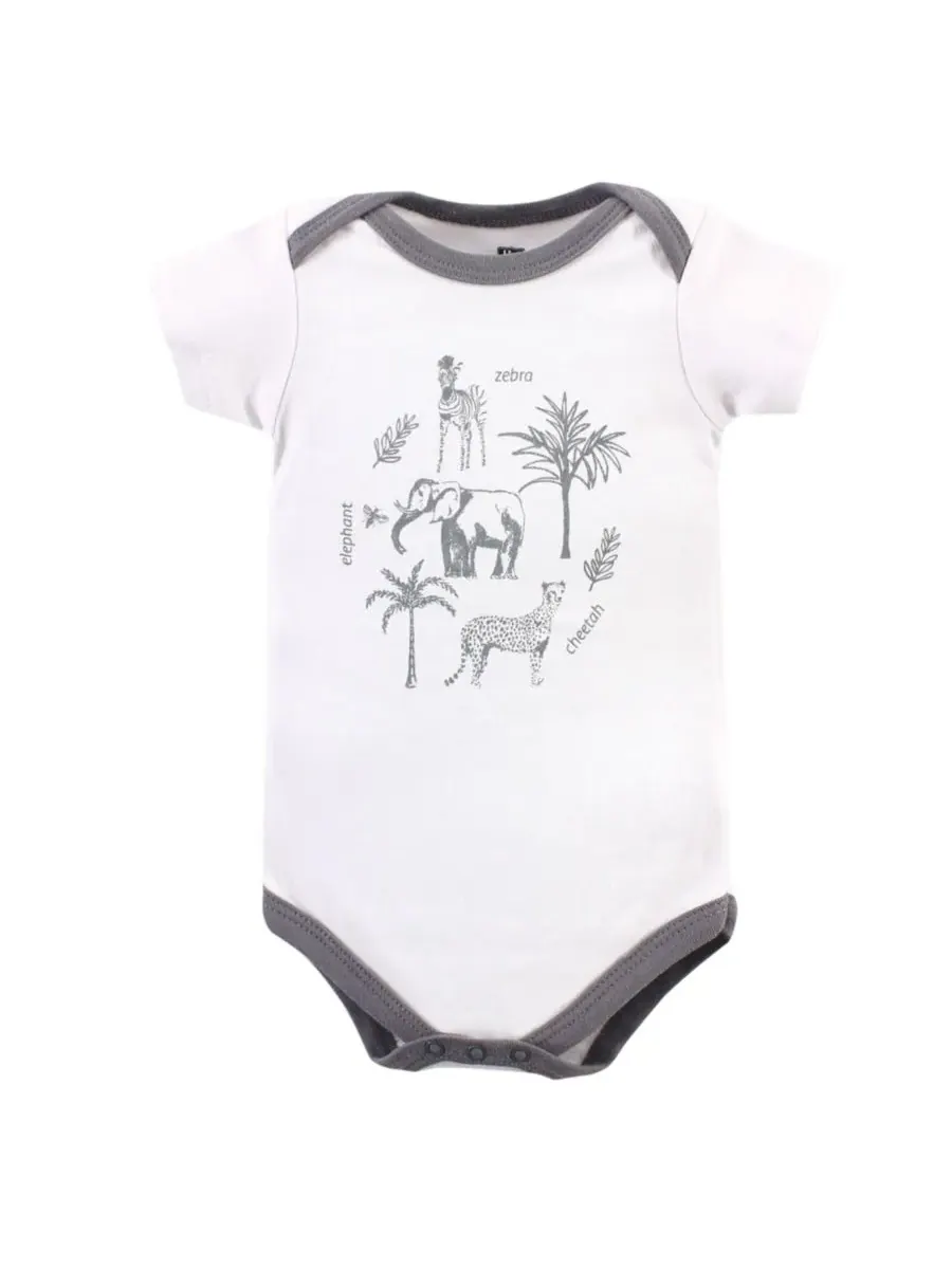 Набор из 7 хлопковых боди Hudson Baby, Vintage Safari — изображение 5 из 7