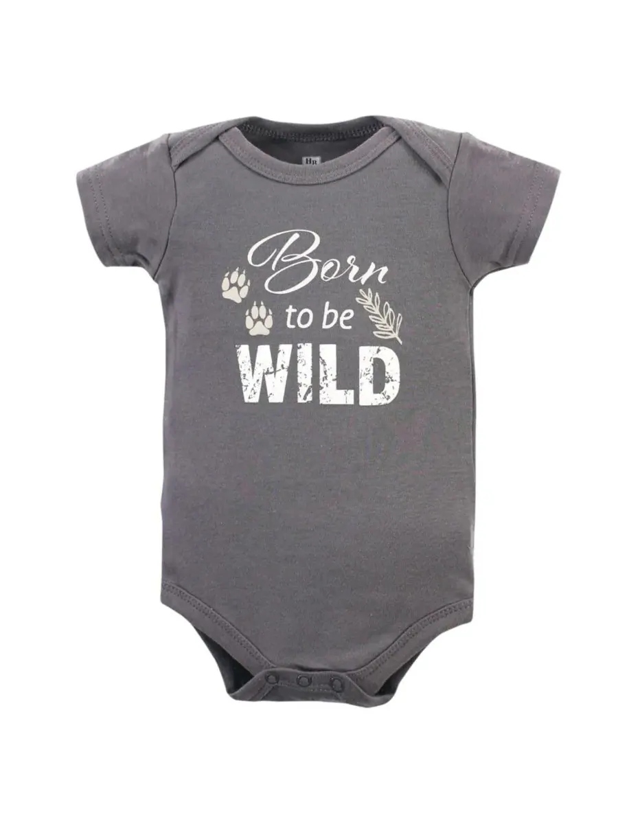 Набор из 7 хлопковых боди Hudson Baby, Vintage Safari — изображение 7 из 7