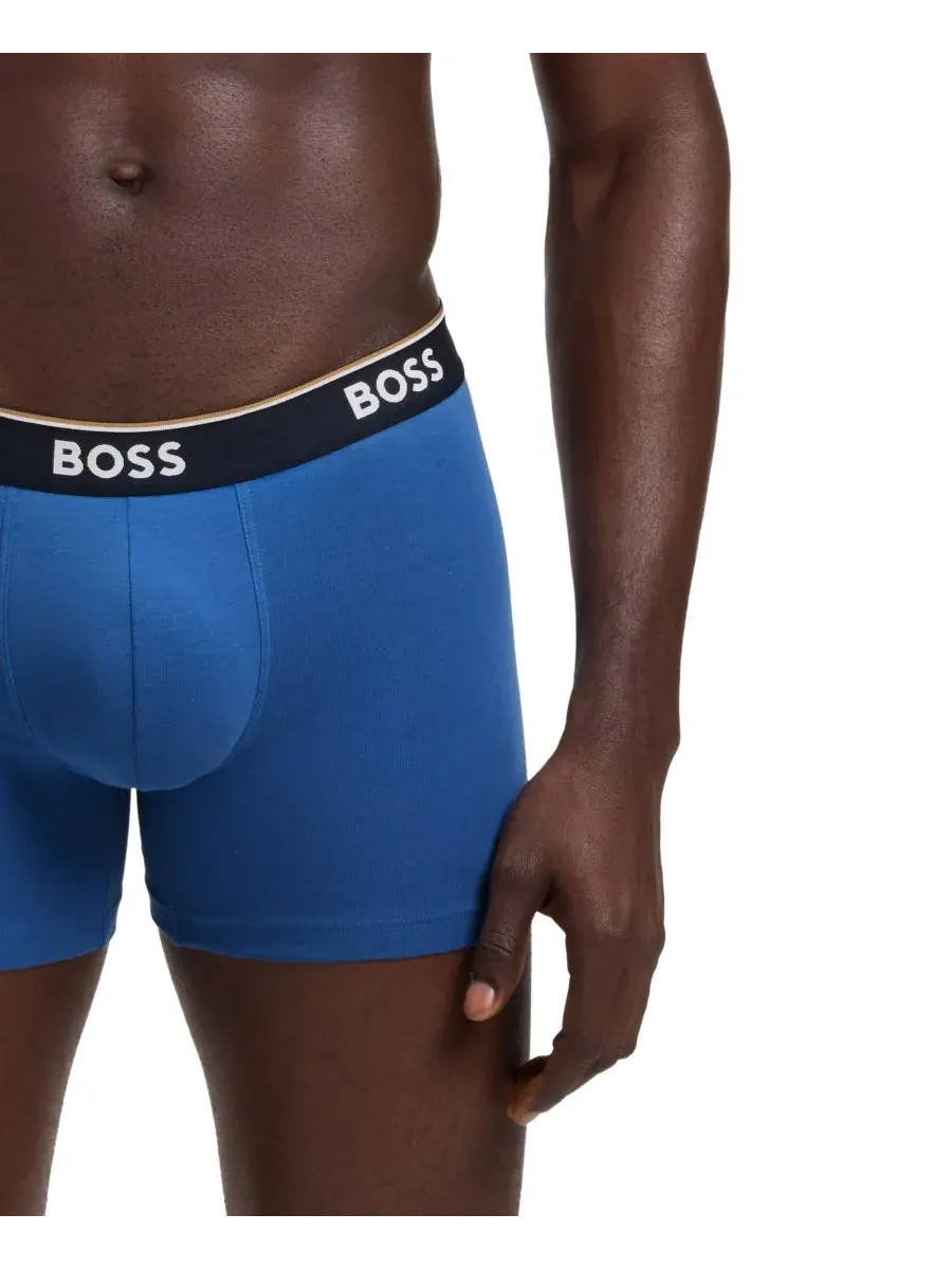 Мужские боксерские трусы Power, комплект из 3 штук Hugo Boss — изображение 3 из 7, синий