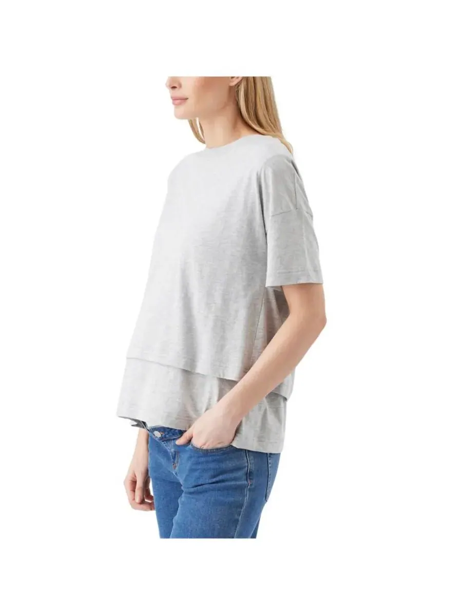 Футболка для кормления Maternity Ripe Claud Nursing Tee Marle Ripe Maternity — изображение 2 из 5, серый